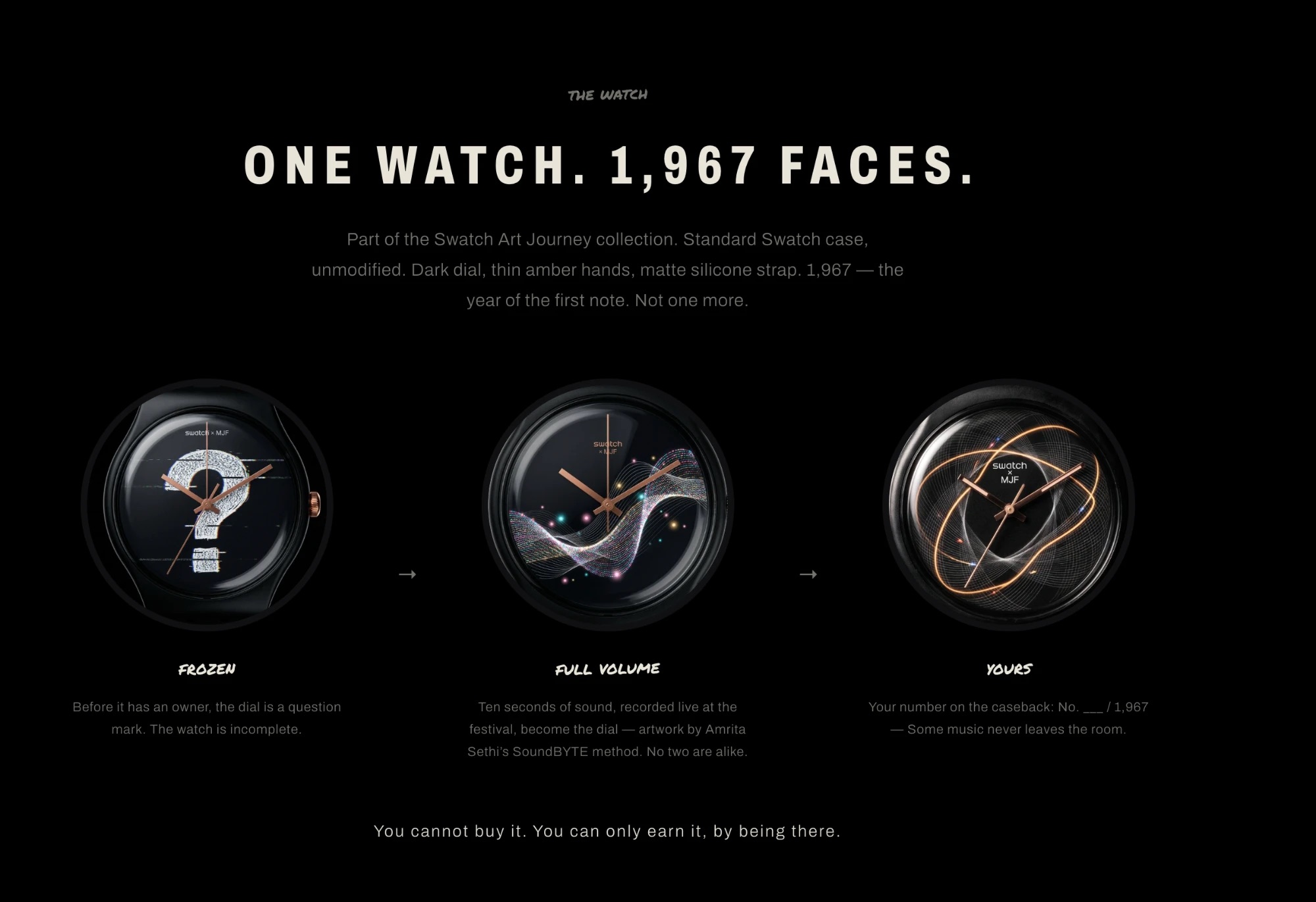 The watch: one watch, 1,967 faces. Frozen, full volume, yours